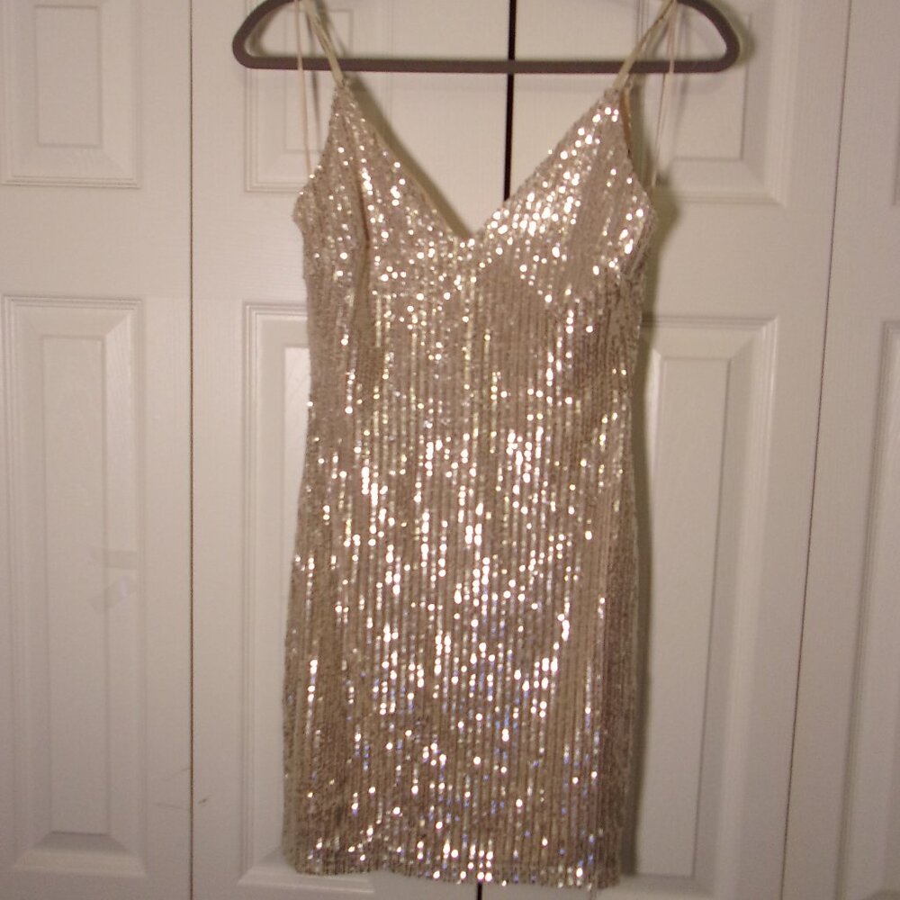 Lovely Day Sequin Party Mini Dress Size M